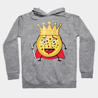 King Pizza  - Funny Character Illustration Hoodie